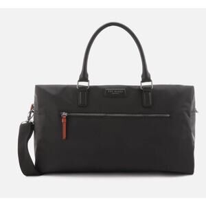 Ted Baker Holdall Satin Nylon | Leather Handles | High Quality Mens Bag | Black